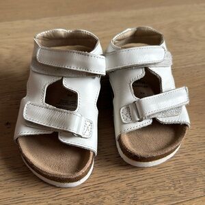 Old soles white toddler little girl sandals 24